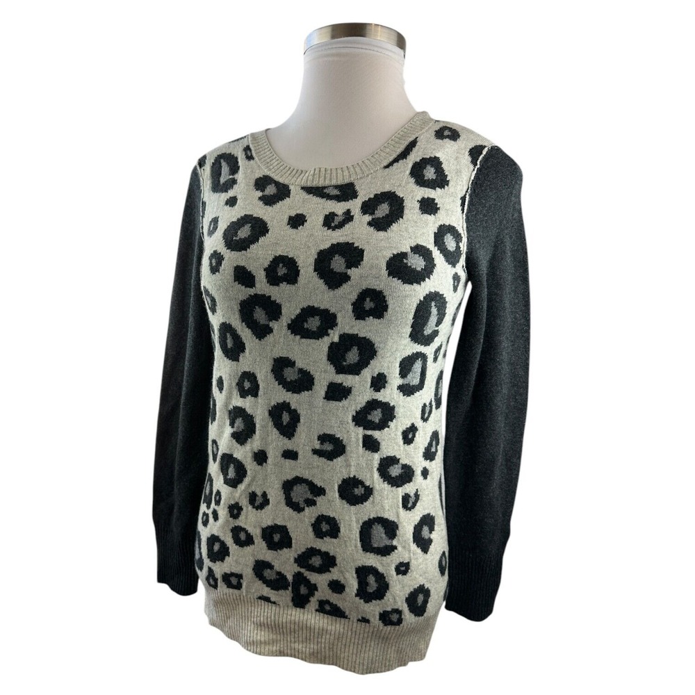 NWT Wool Cashmere Blend Michael Stars Leopard Print Sweater Women's Size XS / S - Picture 12 of 12